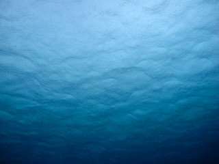 Underwater view to the sea surface in raining day