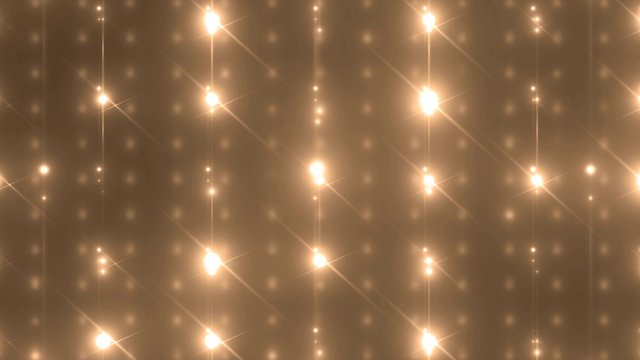 Floodlights gold disco background. Abstract motion background, shining lights, energy waves.