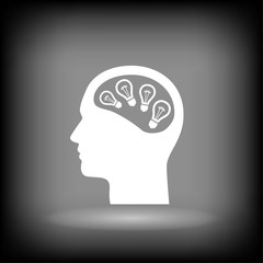 Pictograph of bulb concept