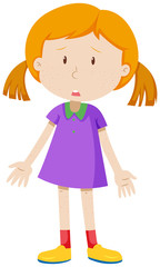 Sad girl having measles