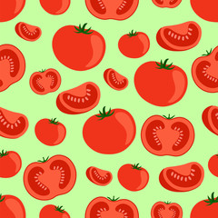 Tomatoes seamless pattern