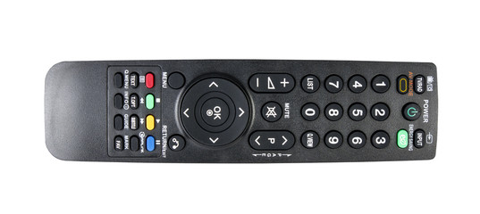 TV remote control isolated