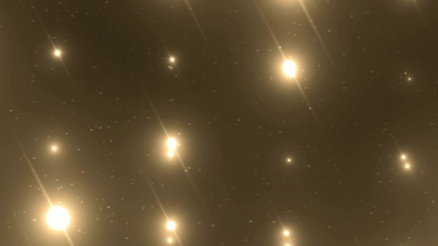 Floodlights gold disco background. Abstract motion background, shining lights, energy waves.