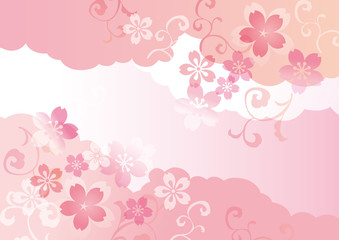 日本  華やか  桜ピンク和