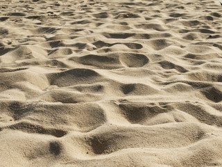 closeup of sand pattern of a beach in the summer