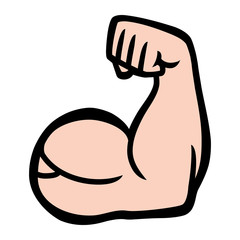 Biceps Flex Arm Vector Icon