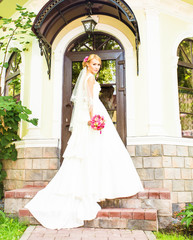 nice wedding bouquet in bride's hand