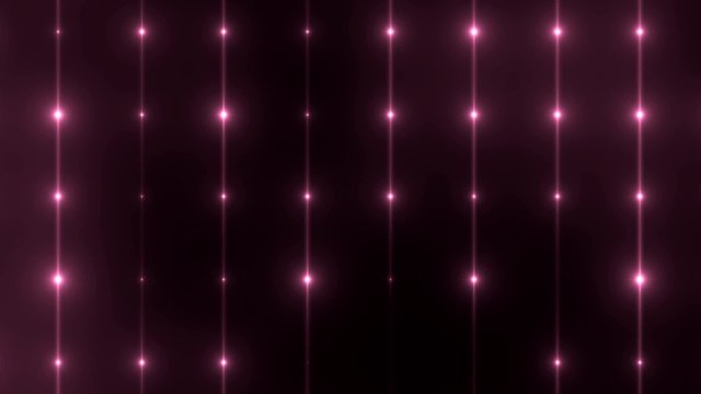 Flood lights pink disco background. Abstract motion background, shining lights, energy waves. Seamless loop.