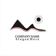 Mountain vector logo template
