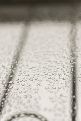 Condensation on a Grey Window