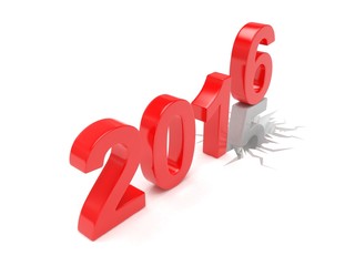 2015-2016 change new year 2016 isolated