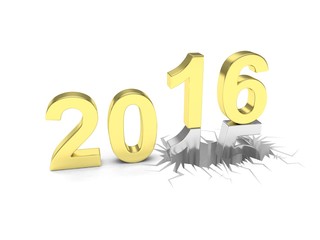2015-2016 change new year 2016 isolated