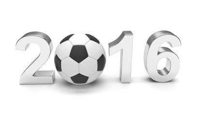 New Year 2016 and soccer ball