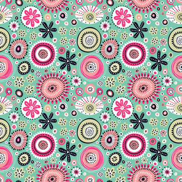 Fototapeta Seamless floral pattern
