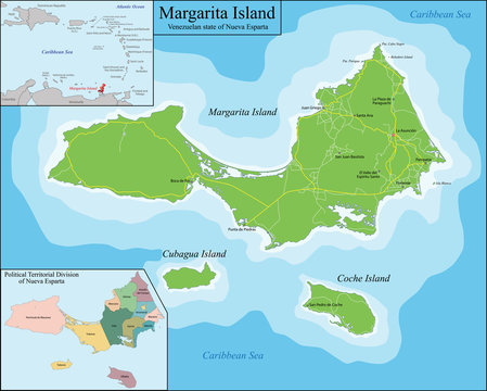 Map of Margarita Island