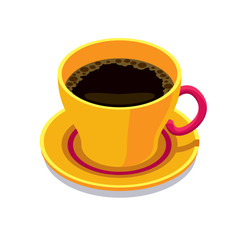 Isometric coffee cup icon