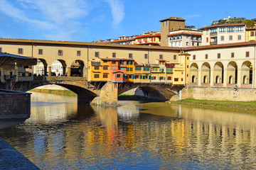 Ponte Vecchio over Arno river in Florence, Italy