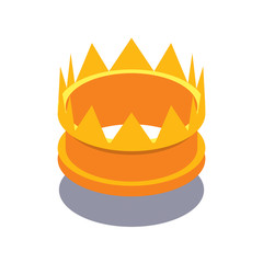 Isometric flat  crown icon