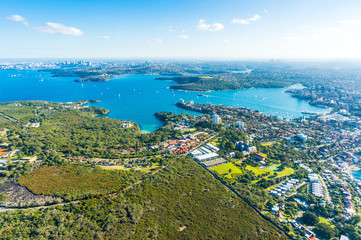 Aerial view on Sydney, Manly and Parramatta