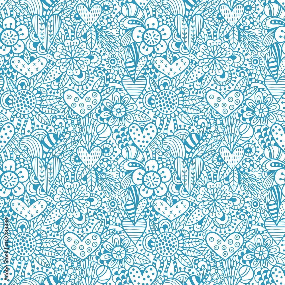 Aufkleber sheeps with hearts. vector seamless pattern