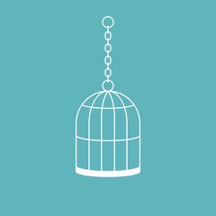 Vector cage icon, flat design