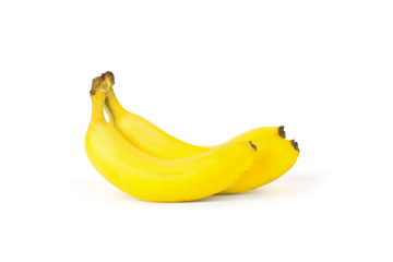  Bananas isolated on white background with clipping path