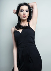 Fototapeta premium beautiful young woman with flawless skin and perfect make-up