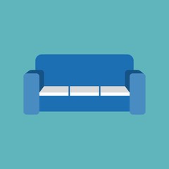 Vector sofa icon, flat design