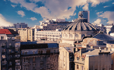 Bucharest city center - aerial view