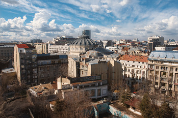 Fototapeta na wymiar Bucharest city center - aerial view