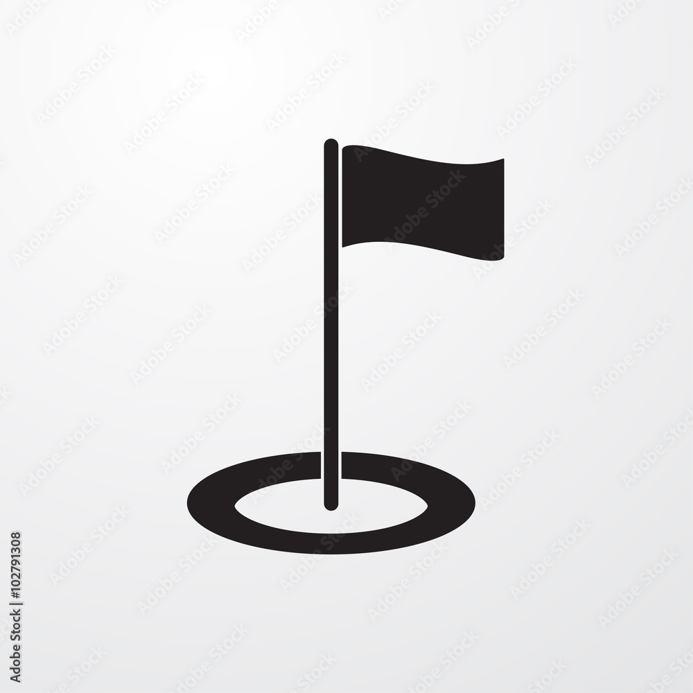 Poster Flag marker icon for web and mobile.