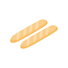French baguettes  isometric 3d icon