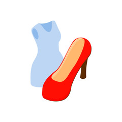 Paris fashion isometric 3d icon