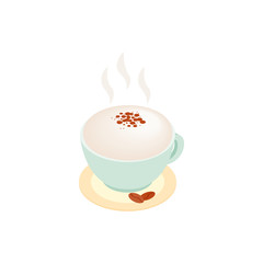 Cup of coffee isometric 3d icon 