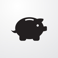 Piggy bank icon for web and mobile.