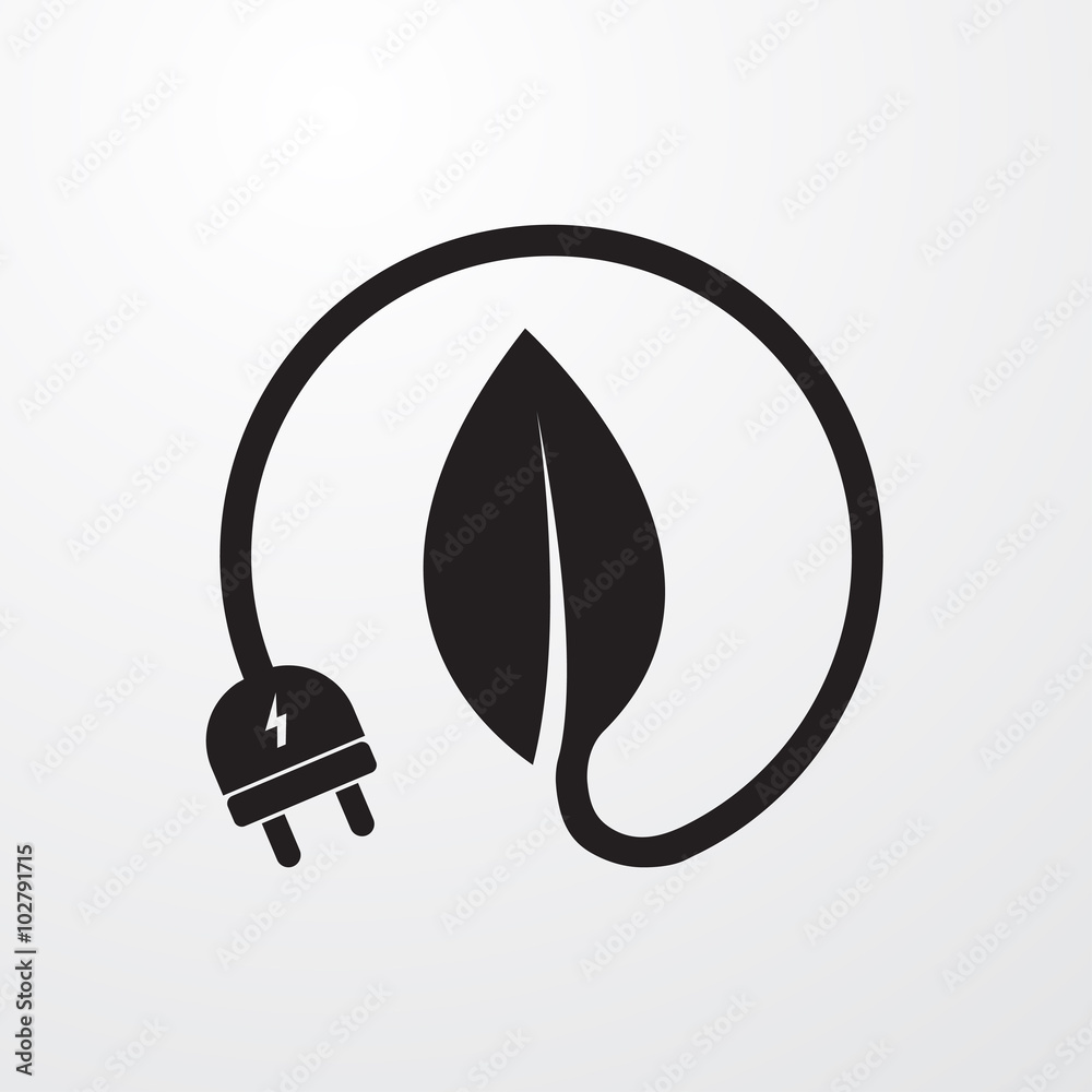 Poster energy saving icon for web and mobile