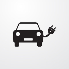 Eco car icon for web and mobile