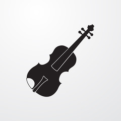 Obraz premium Violin icon for web and mobile