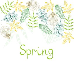 abstract  spring leaves. 