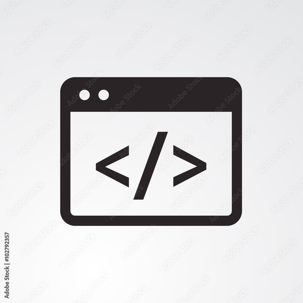 Aufkleber Coding icon