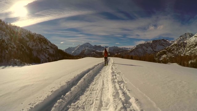 Video 4k - escursione con le ciaspole