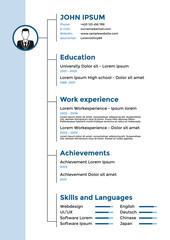 CV, resume template, vector graphic design layout