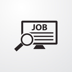 Job search icon for web and mobile