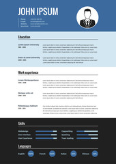 CV, resume template, vector graphic design layout