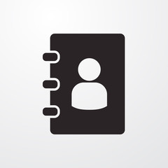 Phone book icon for web and mobile