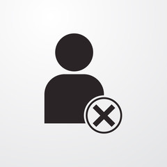 Block user icon for web and mobile