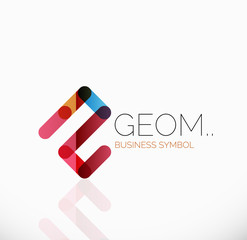 Logo, linear abstract geometric icon