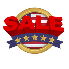 5 stars red sale on american flag coin with blue ribbon