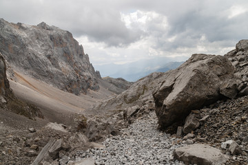 Paisaje del Parque Nacional Picos de Europa, Macizo Central. España.