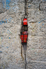 Berlin wall with hole  